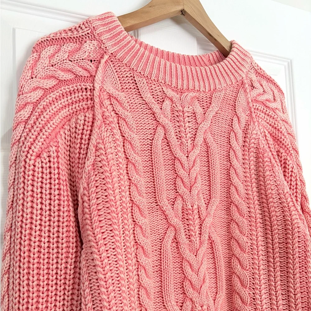 Free People Frankie Cable Knit Sweater Size XS - Picture 4 of 5